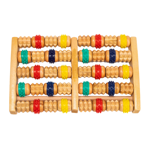 Wooden massager with rubber rollers KZ 0484