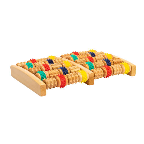 Wooden massager with rubber rollers KZ 0484